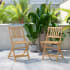 Roseto Kordula 17" Wide Two Piece Acacia Wood Dining Chair Set Natural