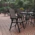 Roseto Mercurius 21" Wide Two Piece Metal Framed Textilene Fabric Dining Chair Set Brown