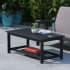 Roseto Keyla 45" Wide Resin Top Polystyrene Coffee Table Black