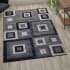 Roseto Yosef 6' x 9' Cotton and Polypropylene Geometric Indoor Rectangular Area Rug Blue