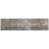 Roseto Strata Blend Dark 2-1/2' x 10' Cotton and Viscose Abstract and Transitional Runner From the Grayson Manor Collection Blue / Rust