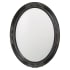 Roseto Queen Ann 25" W x 33" H Oval Wood Framed Bathroom Mirror Antique Black
