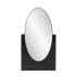 Roseto Jazlyn 8" W x 14" H Oval Framed Bathroom Mirror Black