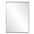 Roseto Lucian 30" W x 40" H Rectangular Framed Bathroom Mirror Brushed Silver