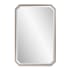 Roseto Margorine 24" W x 36" H Rectangular Metal Framed Bathroom Mirror Champagne Silver