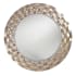 Roseto 46" Diameter Circular Framed Bathroom Mirror Silver Leaf