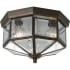Roseto Evelyn 9" Wide 3 Light Flush Mount Outdoor Ceiling Fixture Antique Bronze