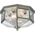 Roseto Evelyn 11" Wide 3 Light Flush Mount Outdoor Ceiling Fixture Brushed Nickel
