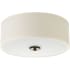 Roseto Zoe 2 Light Flush Mount Drum Ceiling Fixture with Fabric Linen Shade Antique Bronze