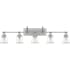 Roseto Barry 5 Light 42" Wide Bathroom Vanity Light Brushed Nickel