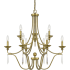 Roseto Rolette 9 Light 32" Wide Chandelier Aged Brass