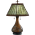 Roseto 2 Light 25" Tall Table Lamp with Soft Green Bladen Shade Bronze