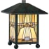 Roseto Titus 1 Light 11" Tall Accent Specialty Lamp with Tiffany Glass Lantern Shade Valiant Bronze