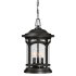 Roseto Clinton 3 Light 11" Wide Outdoor Pendant with a Glass Shade Mystic Black