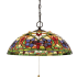 Roseto Holmes 3 Light 20" Wide Pendant with Tiffany Glass Shade Vintage Bronze
