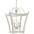 Roseto Anson 4 Light 16" Wide Taper Candle Pendant Antique White
