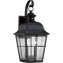 Roseto Lea 2 Light 18-1/2" Tall Outdoor Wall Sconce with Seeded Glass Panels Mystic Black