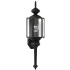 Roseto Kane Single Light 26" Tall Outdoor Wall Sconce Black