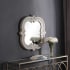 Roseto 34-1/4" W x 34-1/4" H Specialty / Square Framed Bathroom Mirror Distressed White