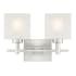 Roseto Kamloops 2 Light 15" Wide Vanity Light Brushed Nickel