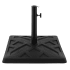 Roseto Grid 18" Diameter Polyresin Umbrella Base for Multiple Umbrella Sizes Black