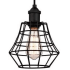 Roseto Kitimat Single Light 7" Wide Cage Mini Pendant Matte Black