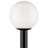 Roseto Lethbridge Single Light 13" Tall Post Light Black Polycarbonate