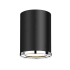 Roseto Simylus 5" Wide Flush Mount Ceiling Fixture Matte Black / Chrome