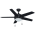 RP Lighting and Fans Mirage II 44" 5 Blade Indoor Ceiling Fan with LED Bulbs Included Black / Black