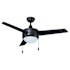 RP Lighting and Fans Contempo II 44" 3 Blade Indoor Ceiling Fan with LED Bulbs Included Black / Black
