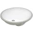 Ruvati Krona 18" Oval Porcelain Undermount Bathroom Sink with Overflow White