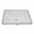 Ruvati Krona 18-1/2" Rectangular Porcelain Undermount Bathroom Sink with Overflow Biscuit
