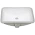 Ruvati Krona 19" Rectangular Porcelain Undermount Bathroom Sink with Overflow White