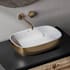 Ruvati Sinatra 18-7/8" Oval EpiStone Solid Surface Vessel Bathroom Sink Gold