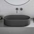 Ruvati Omnia 22-3/4" Oval EpiStone Solid Surface Vessel Bathroom Sink Matte Black