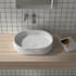 Ruvati Cordona 19" Oval EpiStone Solid Surface Vessel Bathroom Sink Matte White
