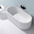 Ruvati Cordona 67" Free Standing EpiStone Solid Surface Soaking Tub with Center Drain, Drain Assembly, and Overflow Matte White