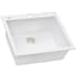 Ruvati epiGranite 23" Drop-In Single Basin Granite Composite Kitchen Sink Arctic White