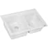 Ruvati epiGranite 33" Undermount Double Basin Granite Composite Kitchen Sink with Sound Dampening Arctic White