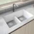 Ruvati epiGranite 33" Undermount Double Basin Granite Composite Kitchen Sink Arctic White