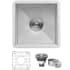 Ruvati Nesta 15" Undermount Single Basin Stainless Steel Kitchen Sink Stainless Steel