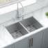 Ruvati Nesta 30" Undermount Double Basin 16 Gauge Stainless Steel Kitchen Sink with 2 Basin Racks and 2 Basket Strainers Stainless Steel
