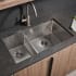 Ruvati Urbana 33" Undermount Double Basin Stainless Steel Kitchen Sink with Basket Strainer Stainless Steel