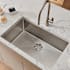 Ruvati Gravena Hex 30" Undermount Single Basin Stainless Steel Kitchen Sink with Basket Strainer Stainless Steel