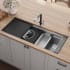 Ruvati Dual-Tier Nova 45" Wide Workstation with Undermount Sink Stainless Steel