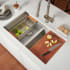 Ruvati Roma Pro 33" Undermount Double Basin Stainless Steel Kitchen Sink Stainless Steel