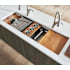 Ruvati Dual-Tier 69" Undermount Single Basin Stainless Steel Kitchen Sink with Basket Strainer, Colander and Cutting Board Stainless Steel