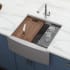 Ruvati Verona 24" Farmhouse Single Basin Stainless Steel Kitchen Sink Stainless Steel