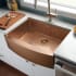 Ruvati Terraza 33" Farmhouse Apron-Front Single Basin Stainless Steel Kitchen Sink Copper Tone Matte Bronze