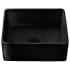 Ruvati Fiamma 23" Farmhouse Single Basin Fireclay Kitchen Sink with Basket Strainer Black